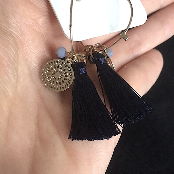 Lovisa Hoop Tassle Earrings - Picture 3 of 7